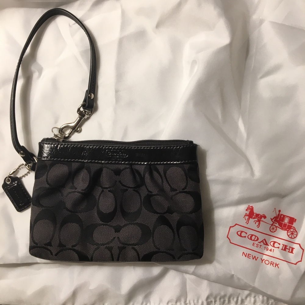 Black Coach Wristlet